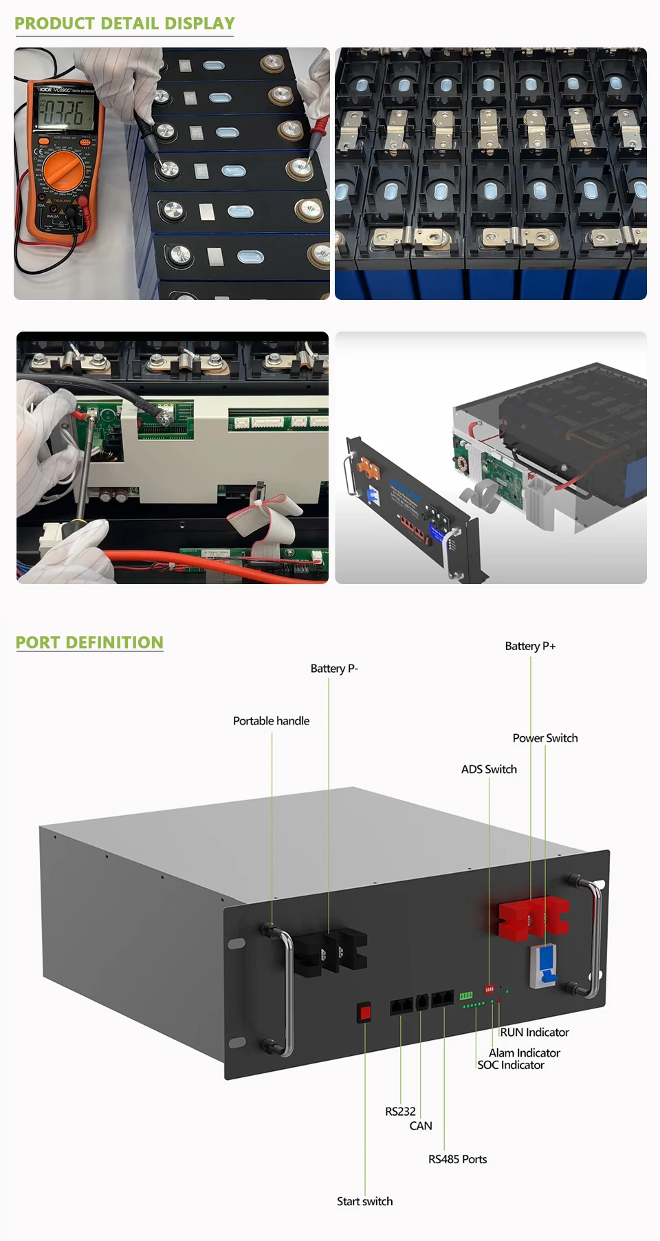 5kw Rack Mounted Lifepo4 Battery 48v 100ah For Energy Storage - Buy ...