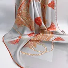 Silk Scarf 100% Silk Scarves Printing Service Designer Custom Silk Square Scarf For Women With Logo