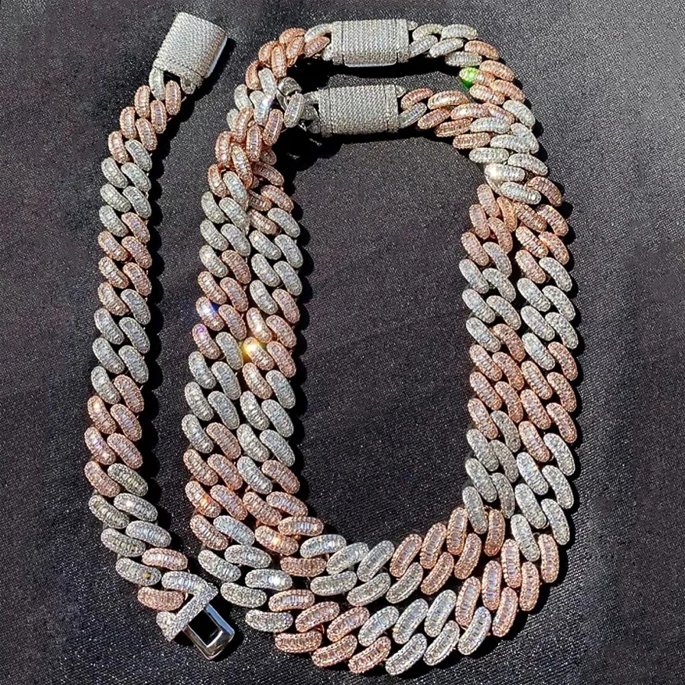 Two Tone 18k Gold Cuban Link Chain 