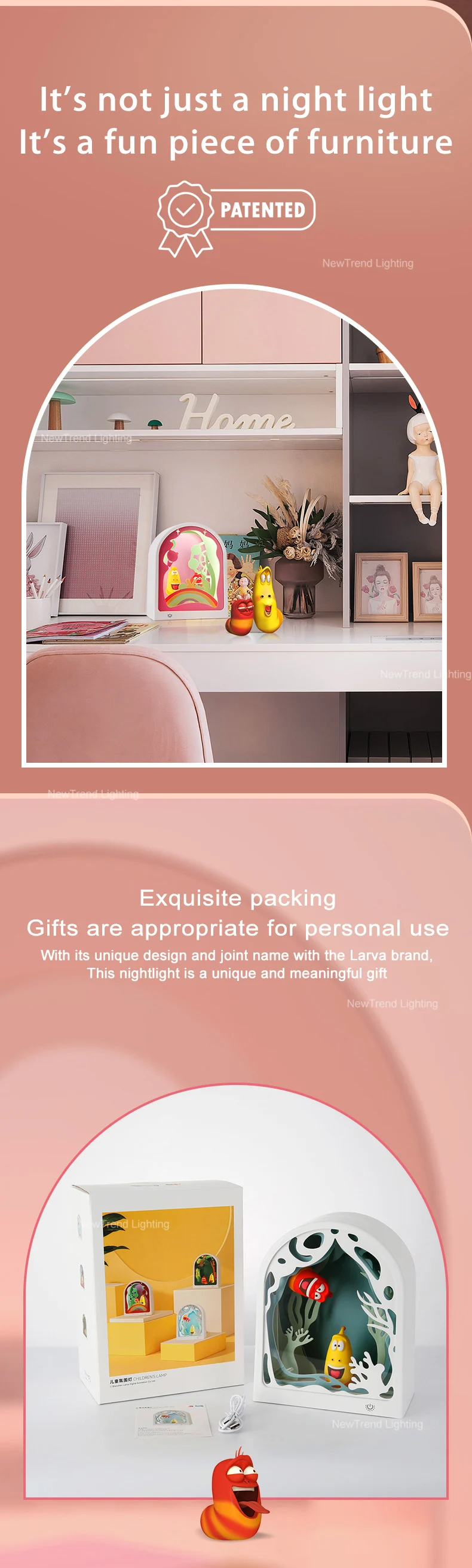 p3031ta lovely child baby kids room bedroom larva lamp decoration dimming rechargeable led night light table lamp desk lamp-2