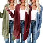 Sweater Button Pattern Cartoon Knitted Cardigan Sweater Button Up Button Brown Plaid Brand Clothes Sweater