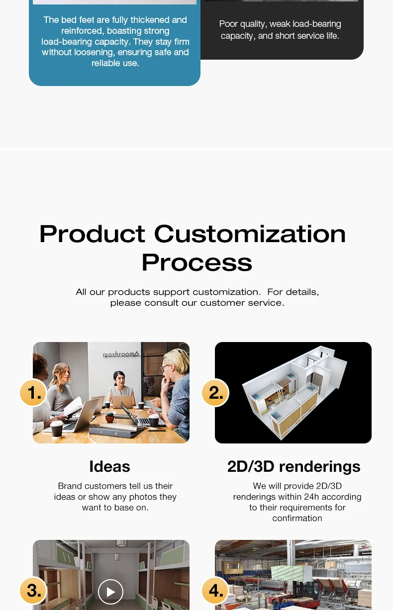 product high quality traditional style black metal frame double steel bed durable knock eco friendly bunk bed for adult students school-6