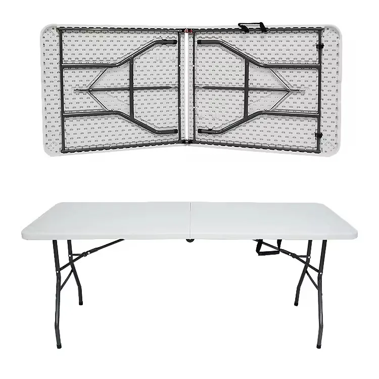 Hot Sale Lightweight Plastic Folding Table Modern Design for Outdoor Camping BBQ Banquet School & Park Dining