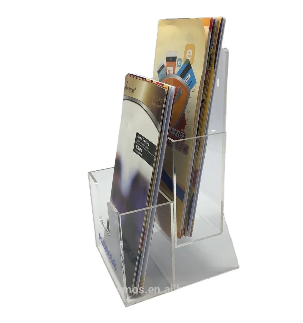 THIRD A4 Leaflet Holder Counter Top/Wall Hang Brochure Menu Display Stand x 2 