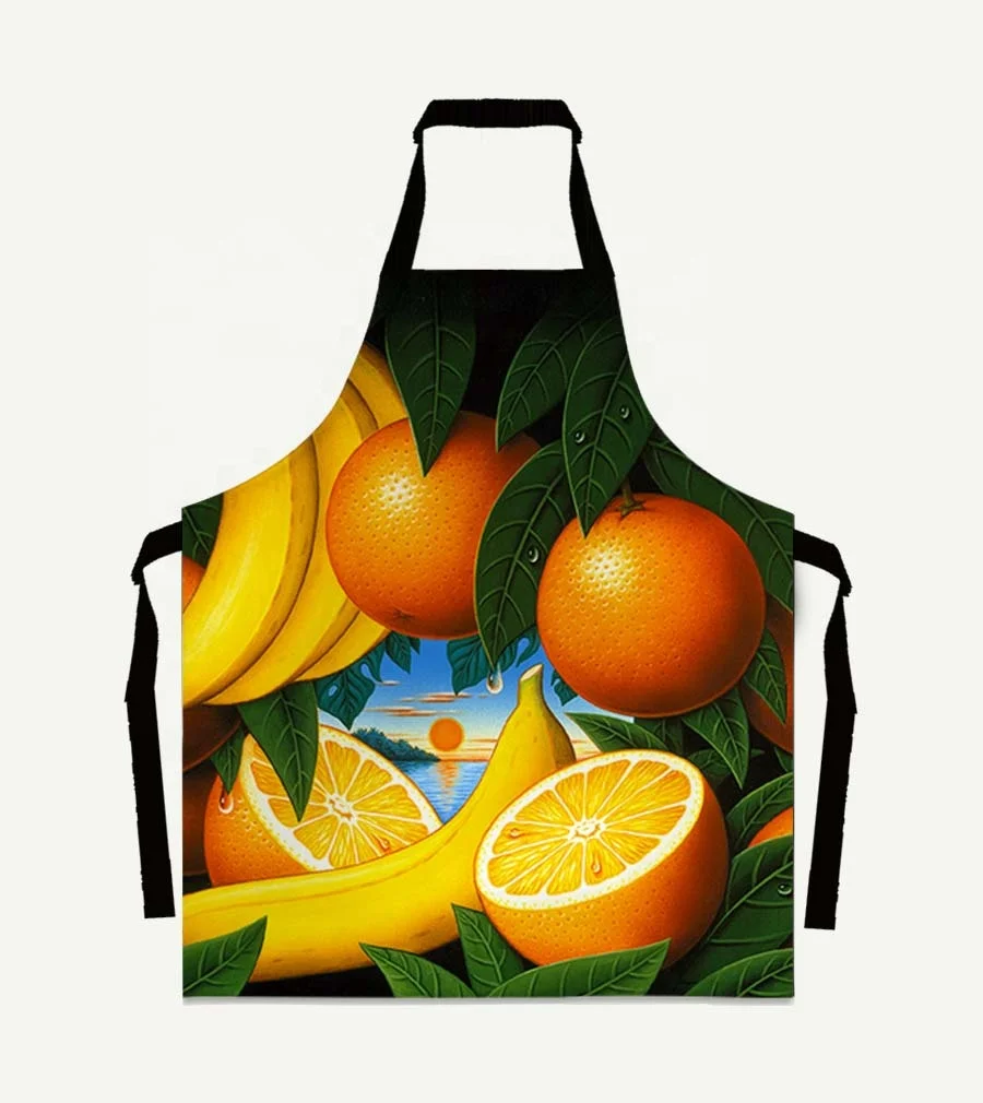 Pretty Sublimation Pattern Painting Art Apron For Kids Housework Antifouling Cleaning Children Aprons