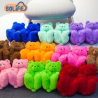 Bear Slippers Slipper 2021 New Arrivals Fuzzy Indoor Teddy Bear Slippers All Color Women Plush Slipper