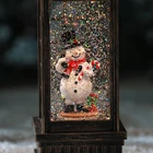 New Product Snow Globe Lighted Glitter Water Lantern Acrylic Led Light Party Supplies Telephone Booth
