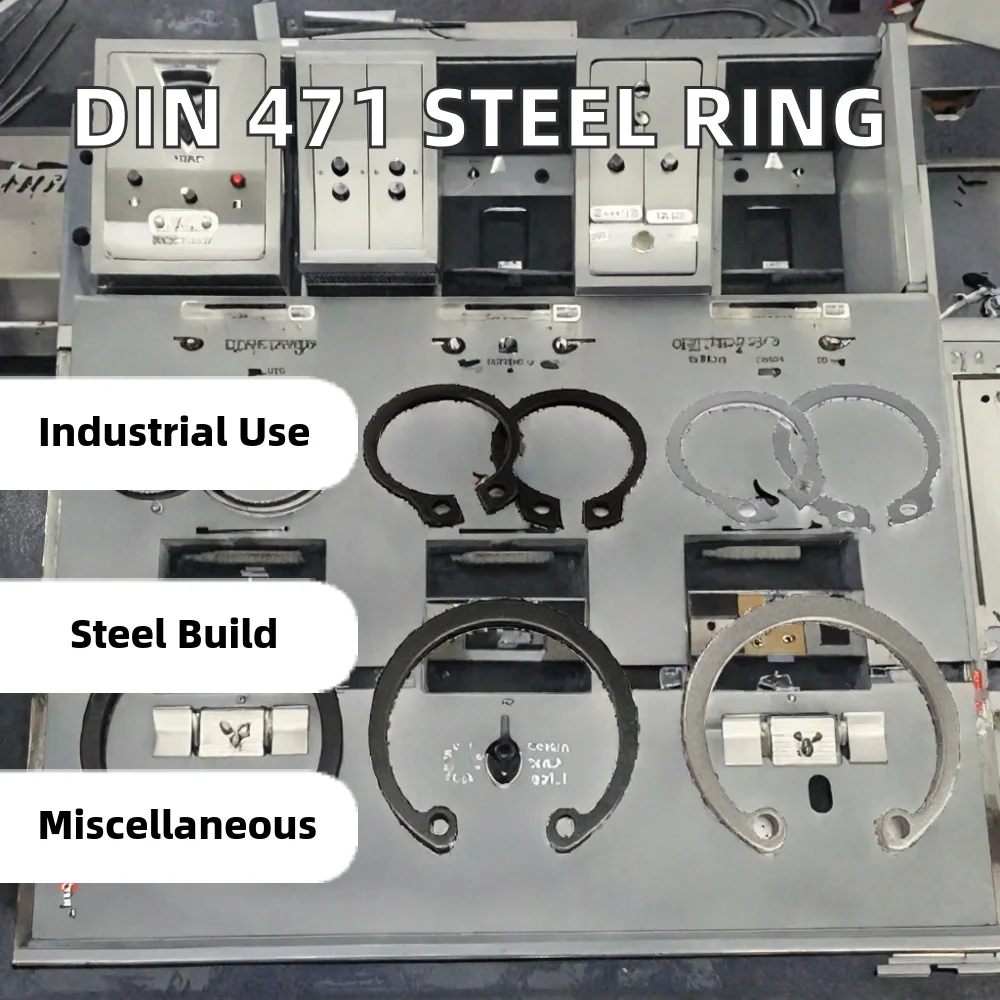 DIN 471 Stainless Steel Retaining Ring with Zinc Plated Back Oxide External Shaft Split Style Retaining Washers Plain Finish factory