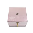 Empty Eyeshadow Private Logo Large Empty Magnetic Makeup Eyeshadow Palette With Mirror And Drawer