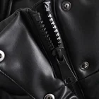 Vest Wholesale Fashion Vest Winter Womens Sleeveless Quilted Jacket Stand Collar PU Leather Waistcoat