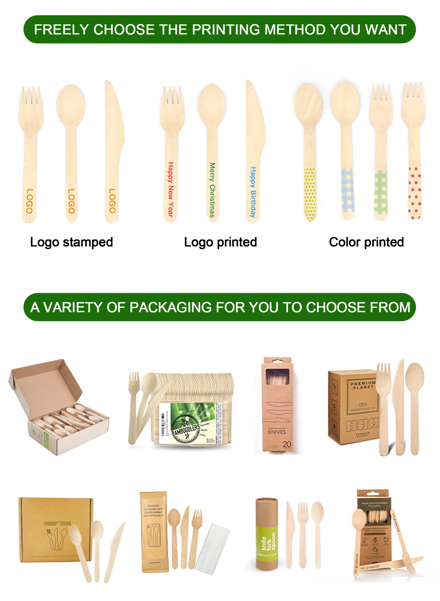 Disposable 5 75 Inch Wooden Sporks Natural Birch Wood Biodegradable