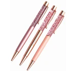 3pcs Pen Set Metal Liquid Floating Quick Sank Ballpoint Pen Set Pink Birthday Christmas Gifts For Teacher Mother