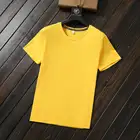 Neck Shirts T Shirt 100% Cotton Plain Round Neck Shirts Blank Color T Shirt For Men Custom Logo Embroidery Available