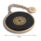 Mirror Custom Logo Chain Pocket Mirror Cosmetic Promotional Mirror With Charms Pendant PU Purse