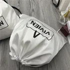 Silk See Through Drawstring Bag 35*32cm White Satin Silk Handbag/Purse Dust Cover Drawstring Bag