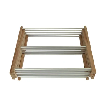 Manufactory Direct Wood Plate Drying Rack Folding Wooden Clothes Drying Rack for Laundry