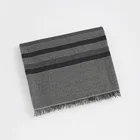 New Style Cotton Scarf European American New Customizable Casual Style 100% Cotton Gray Scarf For Young Man