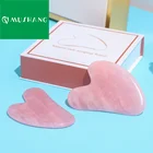 Gemstone Jade Natural Rose Quartz Guasha Gemstone Face Messager Jade Roller Facial Gua Sha