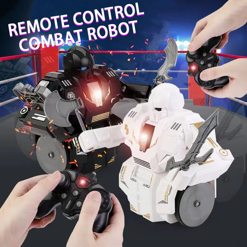 Remote Control Battle Robot Wars Dual Player Competition Boxing Robot Fight Game Rc Robot Combat With Arms Light