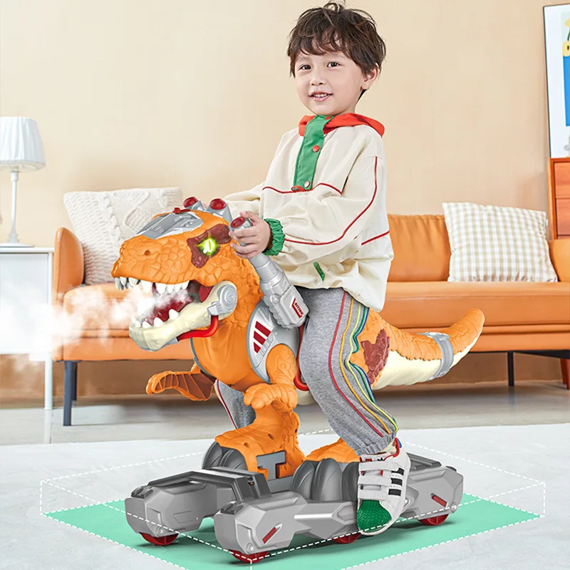 2023 Pop Ride On Toy Electric Dinosaur Scooter Slide Diy Dinosaur