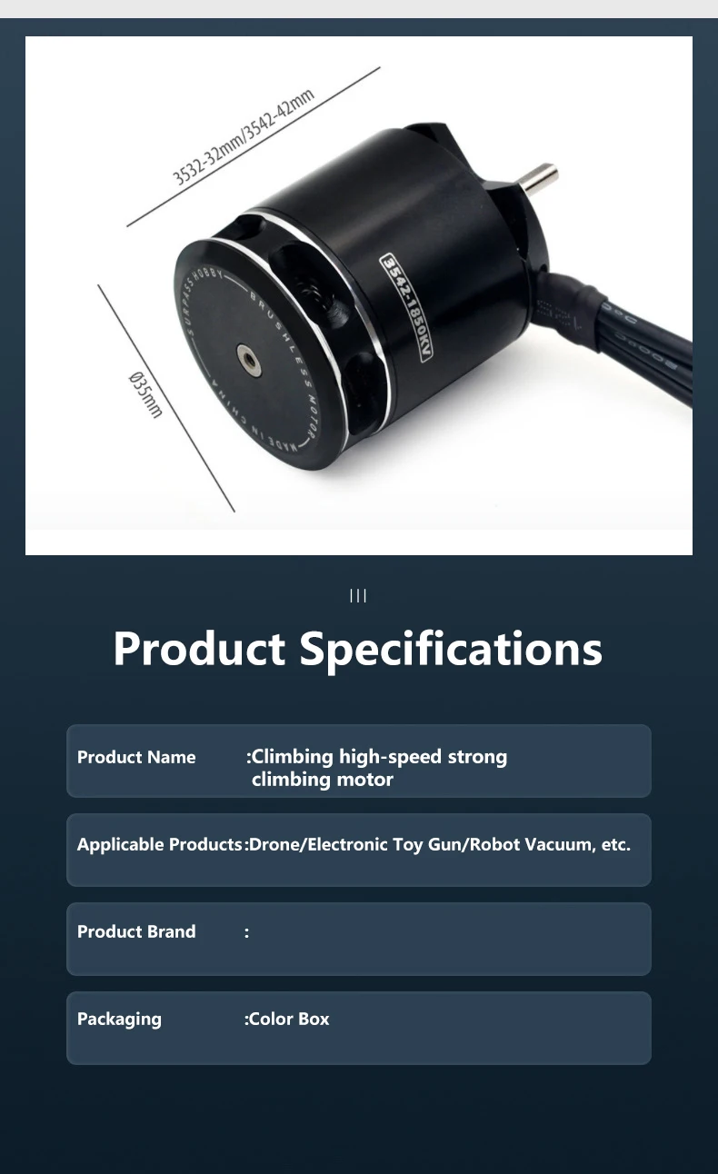 External Rotor Motors, Brushless, FPV - detail 4