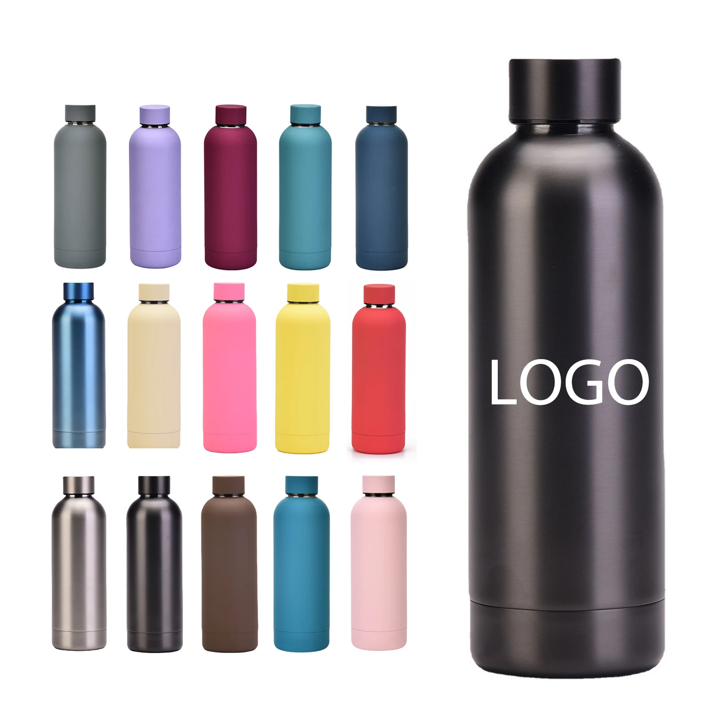 Factory Wholesale Colorful Double Wall Insulated Thermos Vacuum Flask Bottle Sport Stainless Steel Vacuum Water Cola Bottle