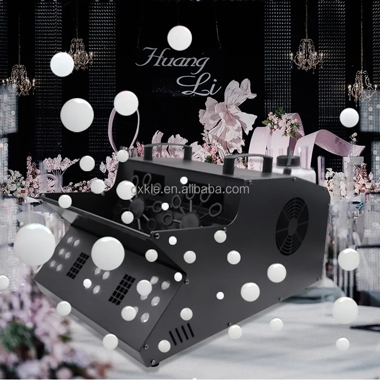 LED Fog Bubble Machine for Party Equipment Dry Ice with Smoke Effect Bubble Machine
