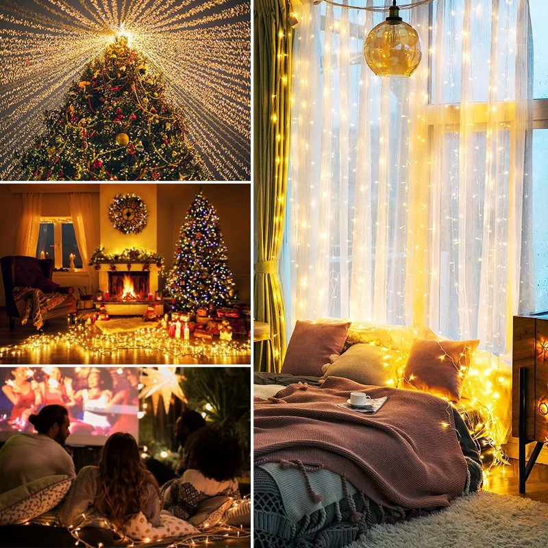 Home Garden Bedroom Wall Led Light Christmas Decoration, Christmas Lights For Trees, Lights Christmas Outdoor Decoration