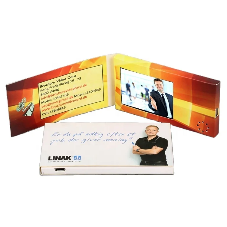 fashion business invitation video brochure card lcd video gift