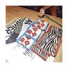 Design Scarf Multi-use Custom New Design Print Satin Silk Head Scarf Hair Band Handbag Scarf