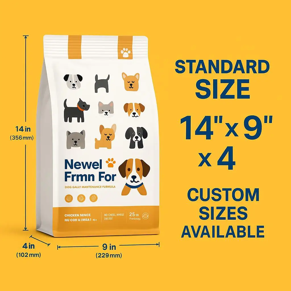 Custom Printed Flat Bottom Pouch for Dry Dog and Cat Food - detail 12