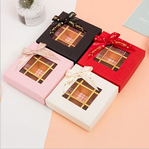 16 pieces chocolate packaging paper box valentine roses gift