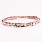 Leather Belt Wholesale Competitive Price Women Pu Leather Braided Waist Belt