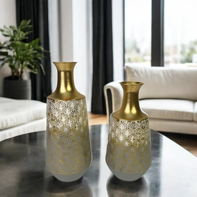 Luxury Metal Floor & Tabletop Vase Art Deco For Home