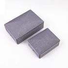 Boxes Gray Box Large Small Boxes Custom Luxury Jewellery Gray Fabric Jewelry Box
