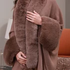 Dress Autumn Lady's Hedging Faux Fur Coat Coat Evening Party Dress With Cape-style Big Fur Temperament Women's Clothing