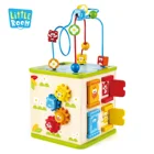 Eco Educational Toy Education Wholesale Eco Multifunction Play Baby Activity Cube Wooden Toys Kids Educational Toy