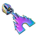Puller Pull Zipper Custom Castle Puller Logos Rainbow Alloy Decorative Zipper Pull Tags For Handbag