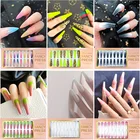 Nails Nail 2021 New Arrives Matte Polished European Style 24 Pcs Long Fake Nails Press On Nail