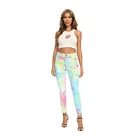 Tie Dye Wholesale Casual Style Breathable Tie Dye Fabric Material Leggings