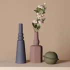 Ceramic Decorative Matte Ceramic Vase For Home Decor Pieces Modern Big Tall Vase Porcelain Flower Design Vase