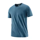 Neck Dry Fit Spandex Fabric Wholesale Round Neck T Shirt Workout Designed T Shirt Sport Dry Fit Men T Shirt