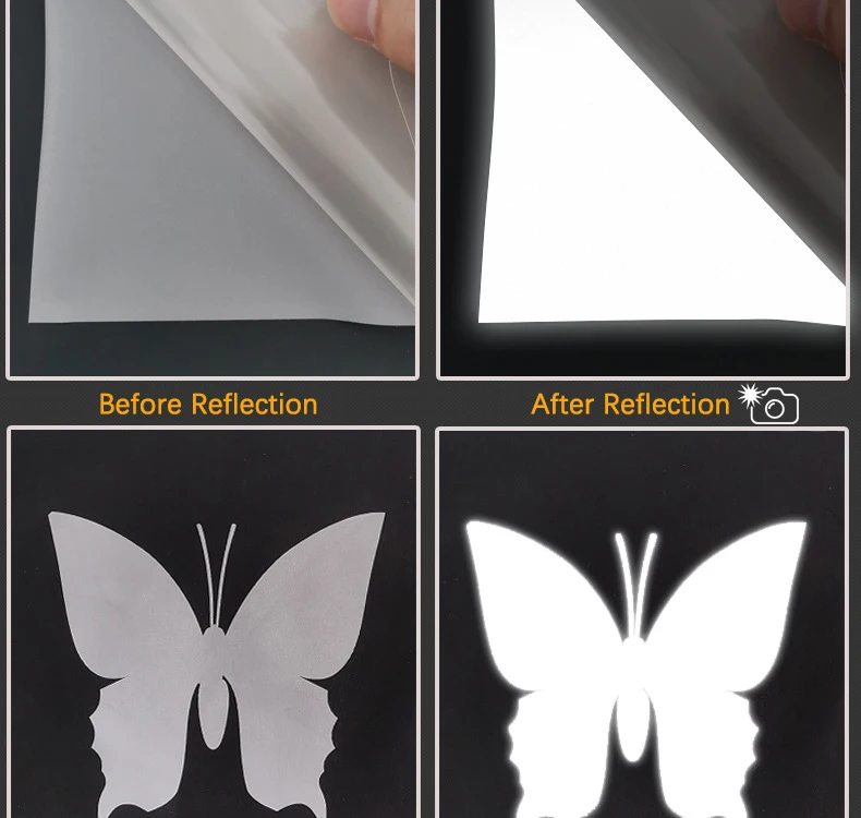 Silver Reflective Transfer Vinyl for Apparel Featuring Reflective Heat Transfer Silver Foil Washablefor Personalized Branding