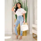 Women Jeans LXE 2021 Women Sexy Jeans Pants Casual Trousers Girls Tight-fitting Denim Jeans