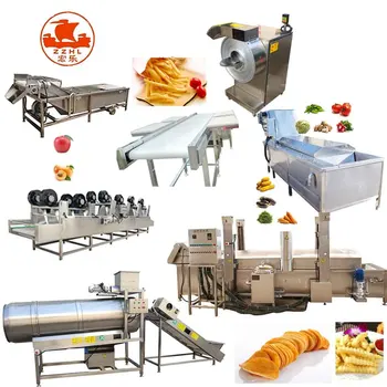 Small Scale Frozen French Fries Making Machine Conveyor Belt Automatic Potato Chips Frying Production Line