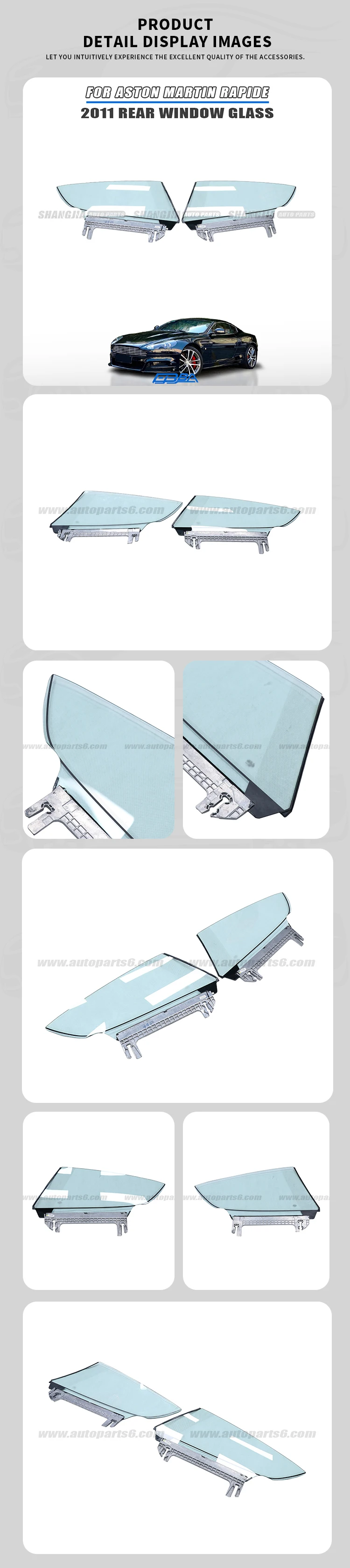product car window for aston martin rapide rear door triangular right rear side window glass oe ad43 f25828 af-3