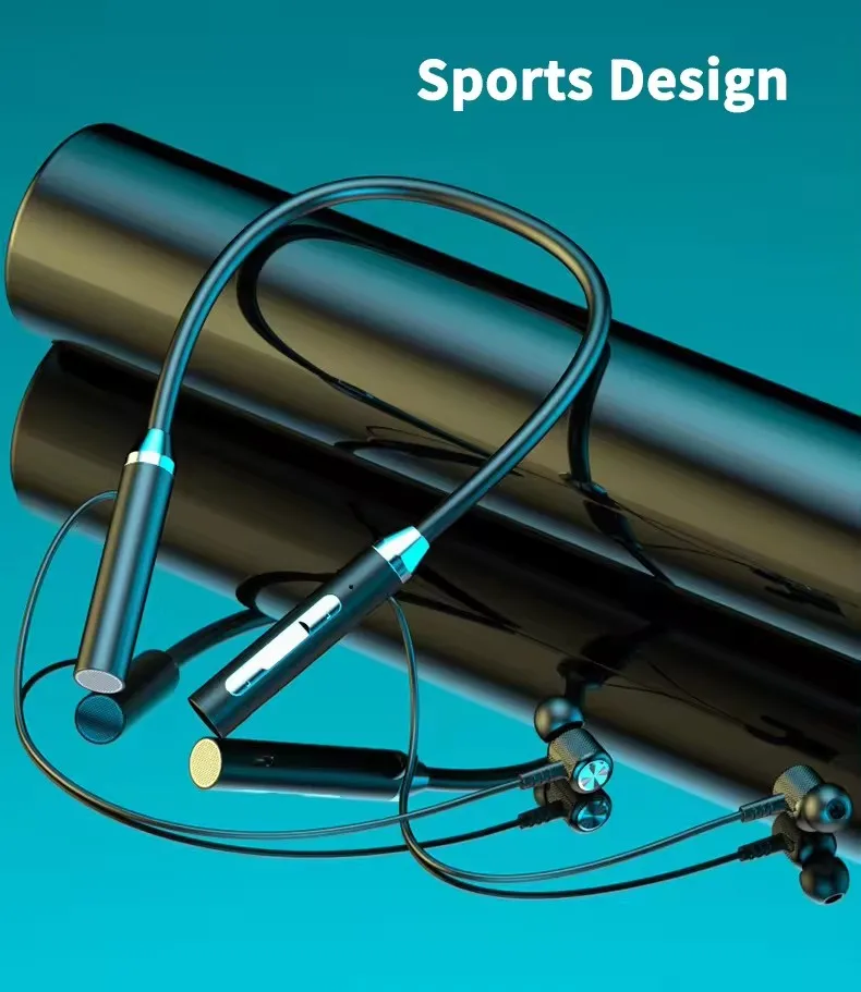 Magnetic Sport Neckband Earphones Wireless TWS Earbuds with LED Battery Indicator and JL Chipset