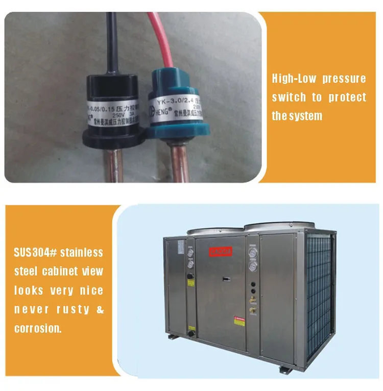 Air Cooled Water Chiller, 30kw, R407C, COP, Stainless - detail 10