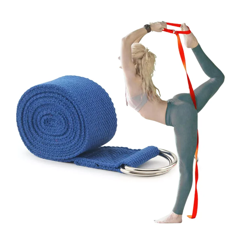 Yoga Stretch Strap D-Ring Belt Waist Leg Resistance Exercise Band 