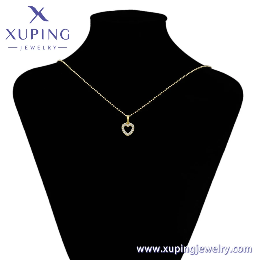 A00712568 xuping jewelry fashion heart pendant 14K gold  elegant simple zircon shinning special  hot sale neutral pendants